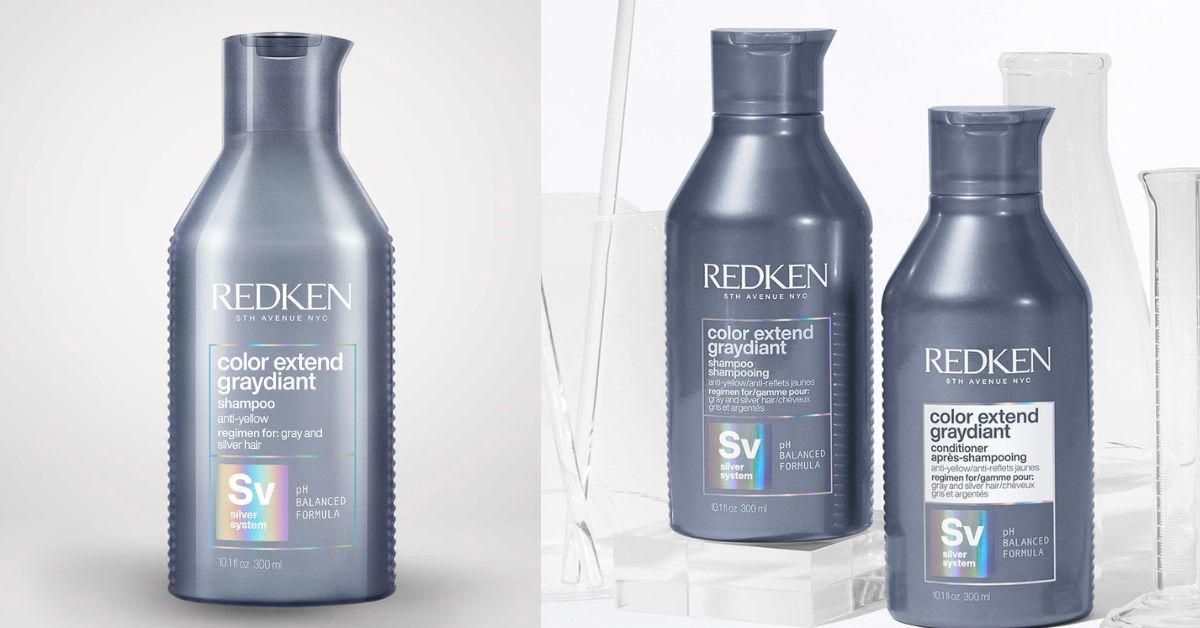 Redken Colour Extend Graydiant Anti-Yellow Shampoo - Salon Grade Colour Depositing Shampoo 
