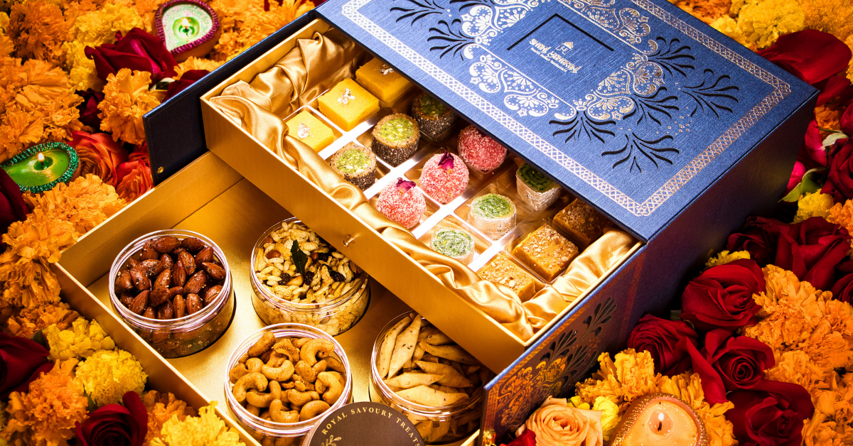 Buy Ghasitaram Gifts Indian Sweets - Diwali Gifts Diwali Sweet - Soan  Papdi, Mawa Peda and Mysore Pak Online at desertcartINDIA
