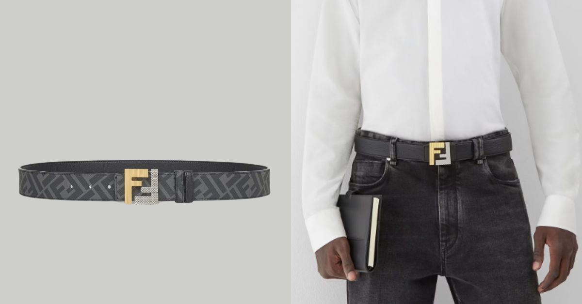 Fendi FF Squared Belt - Staple but Fashionable Black Belt