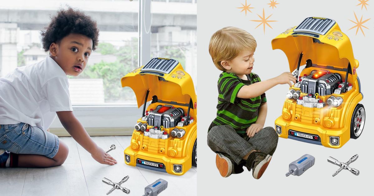 Fistone Large Truck Engine Toy - educative Christmas gift for kids