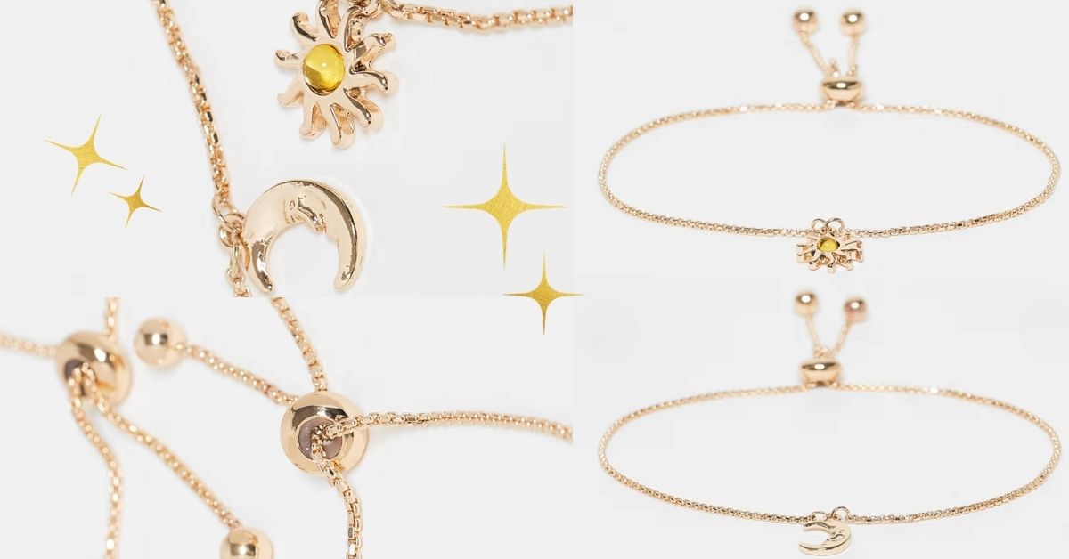 Gifts for Tweens into Jewellery - ASOS Design Sun & Moon Charm Bracelets