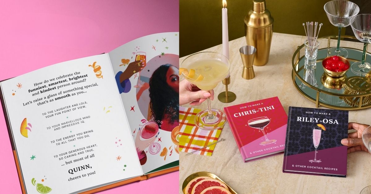 Wonderbly, A Personalised Cocktail Recipe Book - Gifts for Women, Made Just for Her